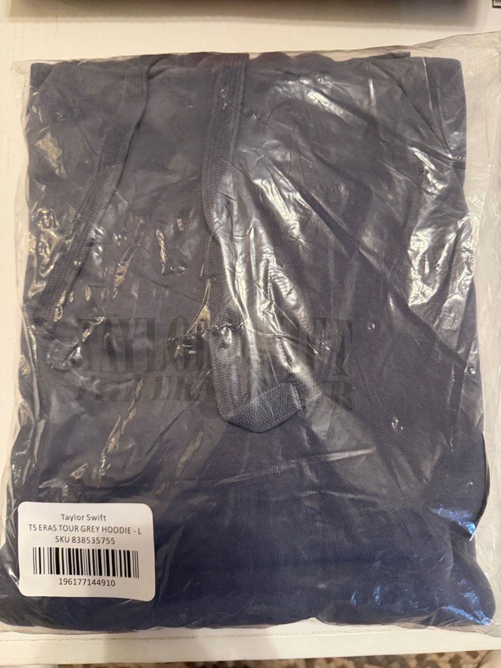 Taylor Swift New in Package ERA TOUR Grey Pullover Hoodie Large